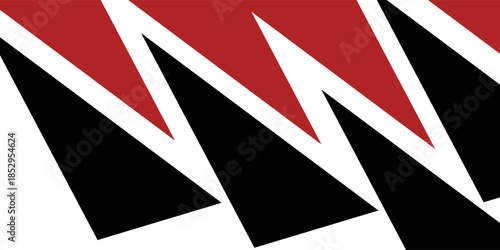 Futuristic abstract red, gray, and black 3D background. Overlap papercut triangle geometric design. Modern overlap papercut background illustration. Eps10 vector