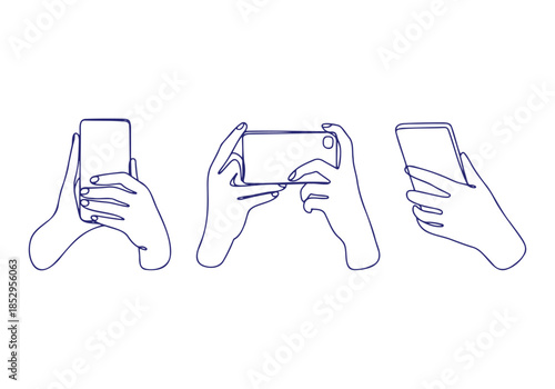 Diverse ways to hold a smartphone for communication, photography, and daily interaction