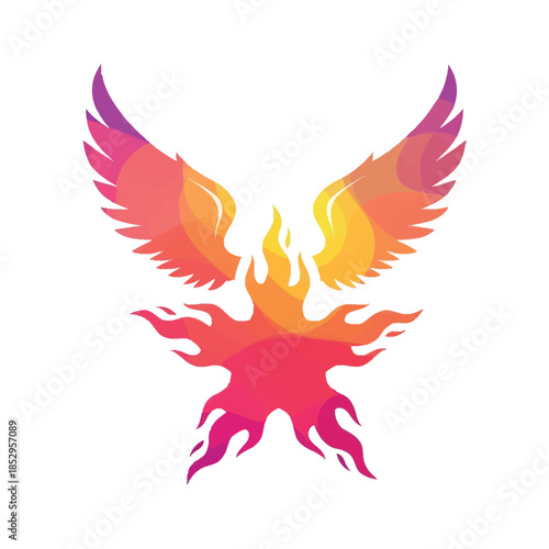 Colorful Phoenix Fire Icon