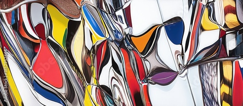 Vibrant Abstract Swirls of Color and Light, Dynamic Fluid Forms, Modern Art