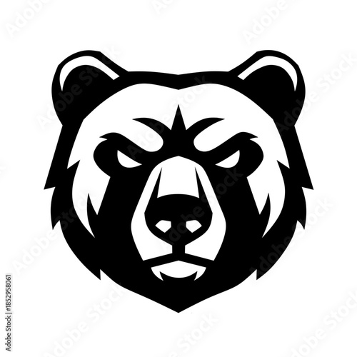 Angry Grizzly Bear Head Mascot Sport Logo