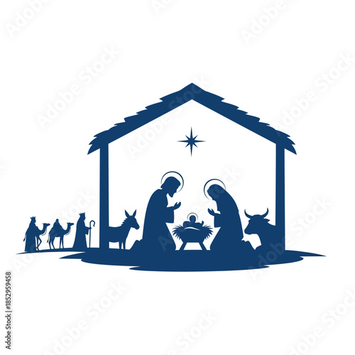 Nativity Scene Silhouette