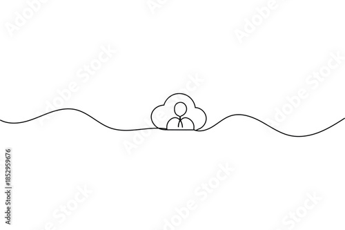 Continuous one line drawing of world globe for international business connection