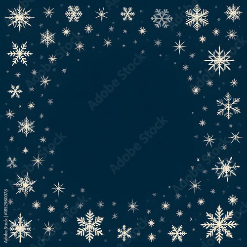 Elegant Snowflake Pattern: Sparkling Winter Background for Cheerful Holiday Cards