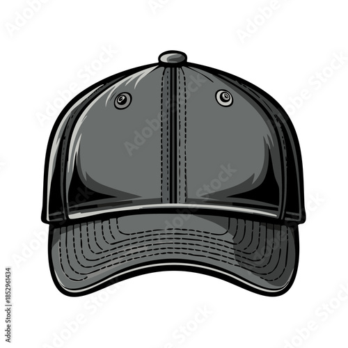 Gray Baseball Cap Illustration Sports Apparel Headwear Protection Visor Fashion Accessory