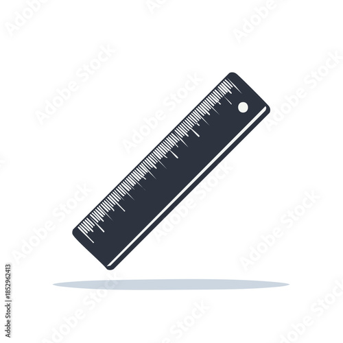 Illustration of a Straight Edge Ruler for Measuring in Centimeters and Inches for Office School Supplies