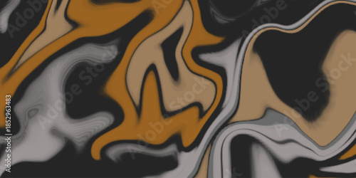Abstract digital art piece featuring swirling orange and red colors against a black background. Modern wave illustration. Col Marble texture background,can be used for background or wallpaper .