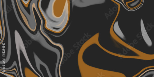 Abstract digital art piece featuring swirling orange and red colors against a black background. Modern wave illustration. Col Marble texture background,can be used for background or wallpaper .