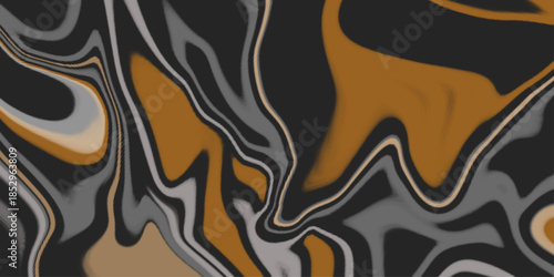 Abstract digital art piece featuring swirling orange and red colors against a black background. Modern wave illustration. Col Marble texture background,can be used for background or wallpaper .