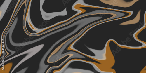Abstract digital art piece featuring swirling orange and red colors against a black background. Modern wave illustration. Col Marble texture background,can be used for background or wallpaper .