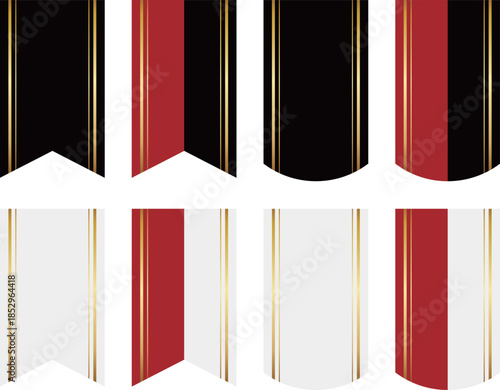 高級感のあるゴールドラインのリボン8種セット