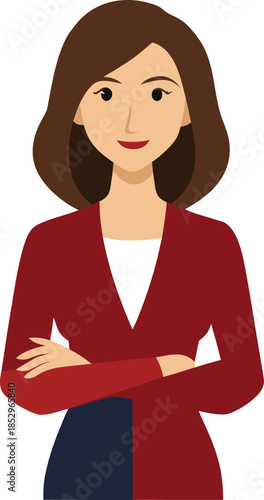 Confident professional woman illustration for empowerment