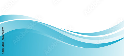 Blue and white business wave banner background. vector eps10