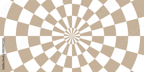 Simple Flat Style Circle Dartboard with Checker Pattern Target Game