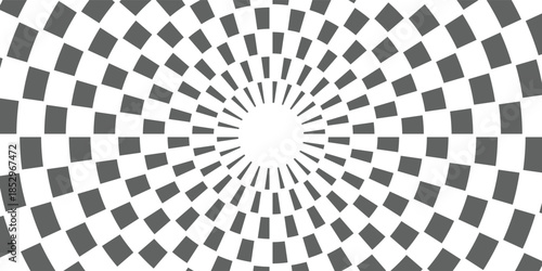 Simple Flat Style Circle Dartboard with Checker Pattern Target Game