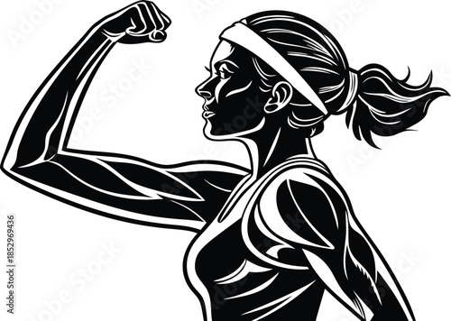 Female strength and empowerment illustration