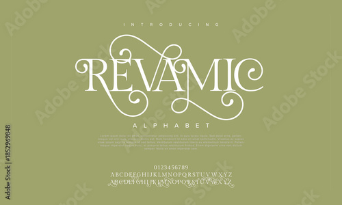 Elegant luxury beauty font alphabet logo. Typography beautiful minimal elegant classic letter serif fonts fashion wedding vintage retro logos. vector illustration