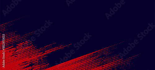 Halftone dots red and blue color pattern gradient grunge texture background. Dot pop art comic sport style vector illustration. grunge vector dots