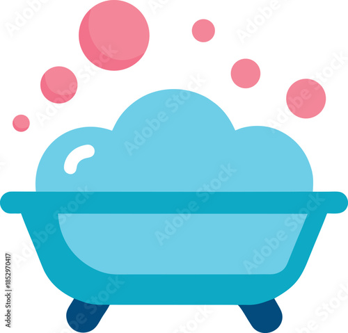 bubble bath vector icon