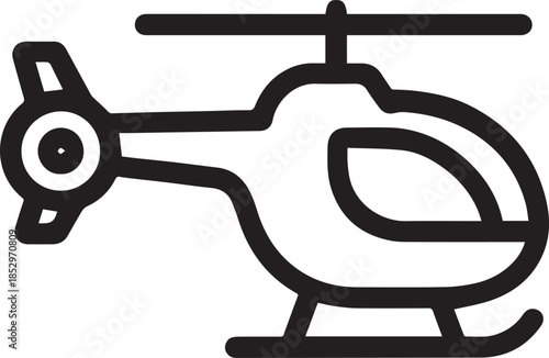 An illustrative depiction of a sleek helicopter in flight, ready for any mission.