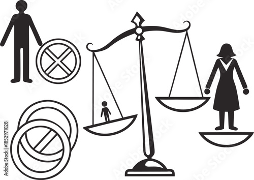 Gender inequality and women's rights symbolism