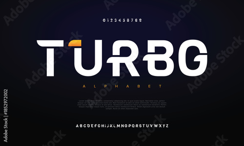 Creative logo simple modern urban alphabet font. Digital abstract futuristic, logo, music, sport, minimal technology typography. Simple numeric vector illustration