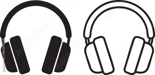 headphone icon, symbol, logo illustration, music symbol, icon vector, headphones design