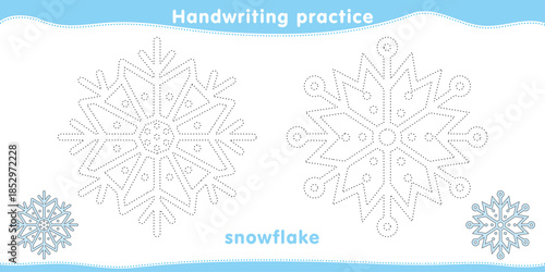 Activity book - Snowflake - Handwriting practice