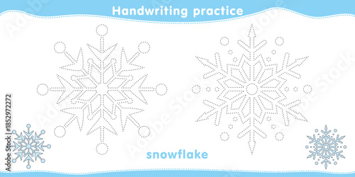 Activity book - Snowflake - Handwriting practice