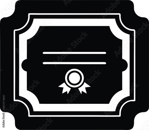 Diploma silhouette vector icon