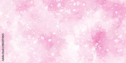 Abstract beautiful decorative and lovely soft pink grunge paint watercolor with bokeh background. watercolor smoke background texture. fantasy smooth light pink watercolor paper texture background.