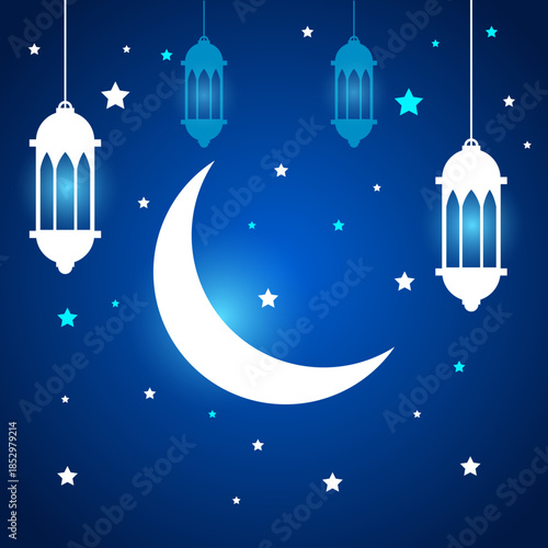 Ramadan kareem greeting card banner template design vector