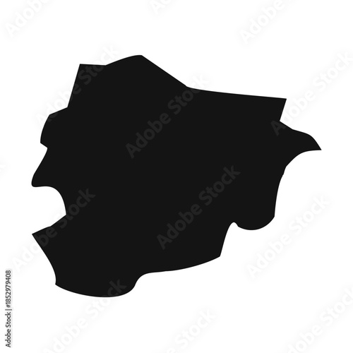 Black and White Andorra Simple Map