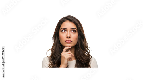 Thoughtful Woman Looking Up