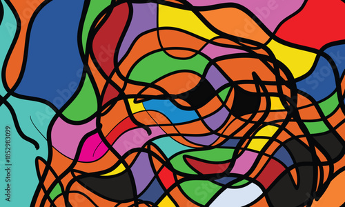 Abstract Drift and Dissolve Illustration with Flowing Particles and Dynamic Motion Background