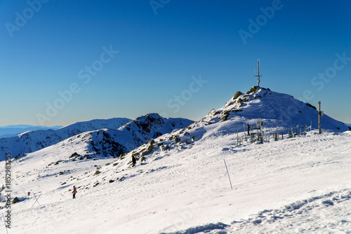 Widoki na Tatry Niżne z góry Jasna Chopok w Słowacja