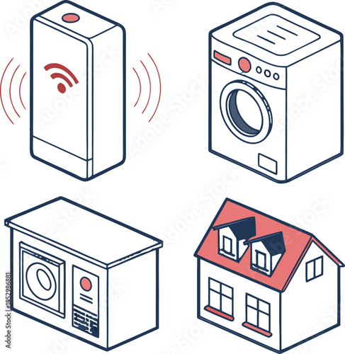 Finance line icons set. Money payments elements outline icons collection.
