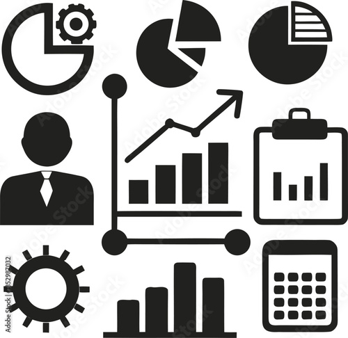 Finance line icons set. Money payments elements outline icons collection.