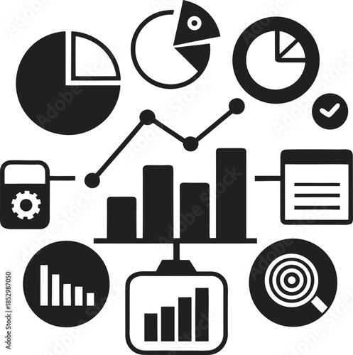 Finance line icons set. Money payments elements outline icons collection.
