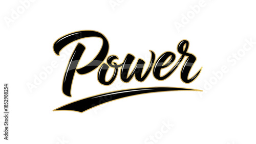 Elegant Modern Typography Design Featuring the Word Power with Artistic Style
