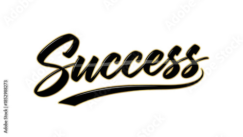 Inspirational Success Motivational Quote with Bold Elegant Script