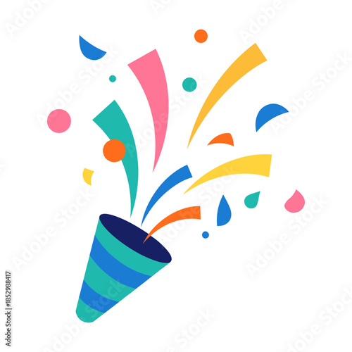 Vibrant Confetti Popping Out for Festive Celebrations and Joyful Occasions