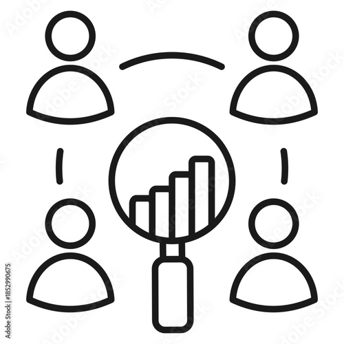 Competitive Analysis Outline Icon Vector Illustration