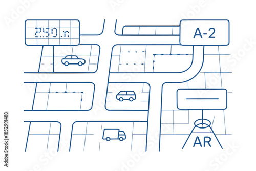 Smart City Traffic Map with Autonomous Vehicles and AR Navigation