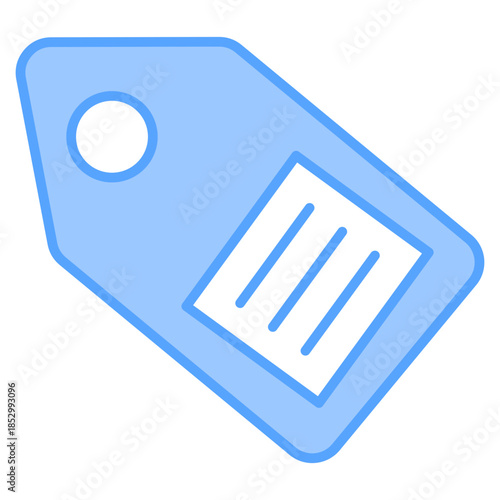 Text Blue Icon Vector Illustration