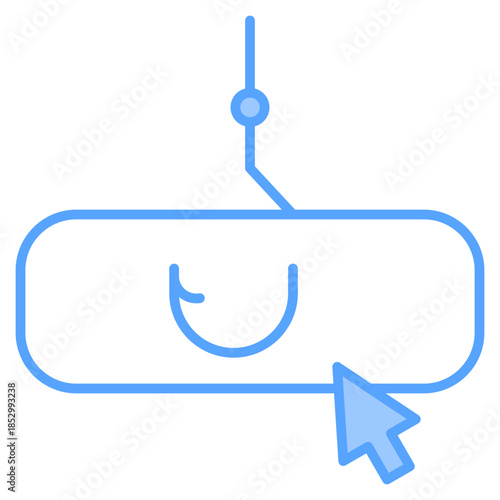 Clickbait Blue Icon Vector Illustration