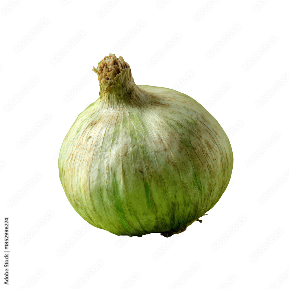 Fototapeta premium Green Onion on Lime Background