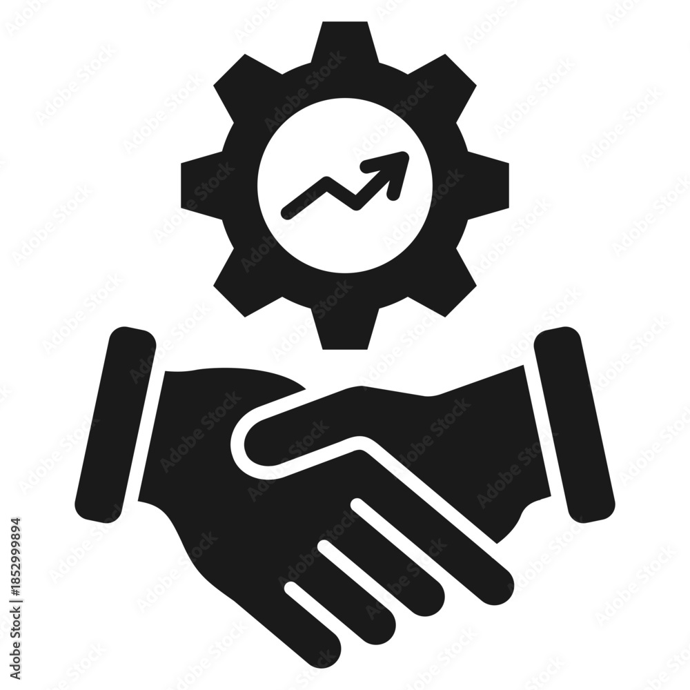 Obraz premium Partnership Glyph Icon Vector Illustration