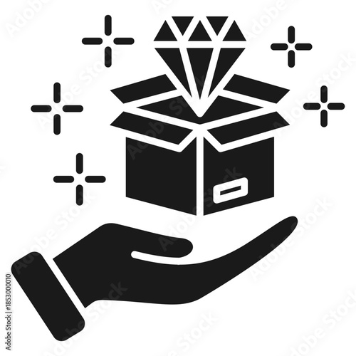 Value Proposition Glyph Icon Vector Illustration