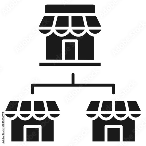 Franchise Glyph Icon Vector Illustration